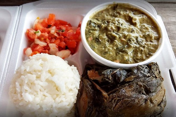 6 Hour Local Food Plate Jeep Tour - Garlic shrimp, coconut shrimp, and North Shore comfort food