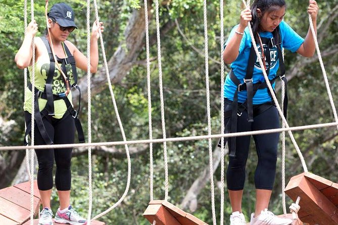 Adventure Course Extreme Including Climbing Wall & Rappel - The climbing wall adds a focused test
