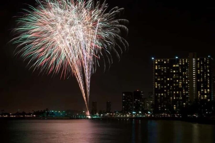 Board from Waikiki Beach: Friday Night Fireworks sail - Why a Friday night sail works so well