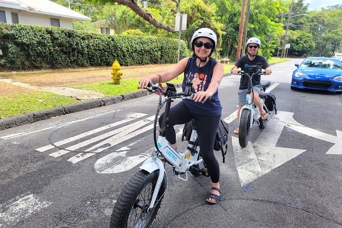 Electric Bike Ride & Manoa Falls Hike Tour - What you see on the return ride through the university