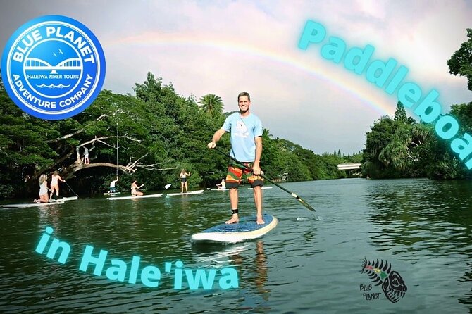 Haleiwa River Paddle Board Rental with Blue Planet Adventure Co. - Returning with the current toward Haleiwa Bay