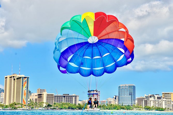 Hawaiian Parasail Since 1977 - Waikiki Beach and Diamond Head from a new angle