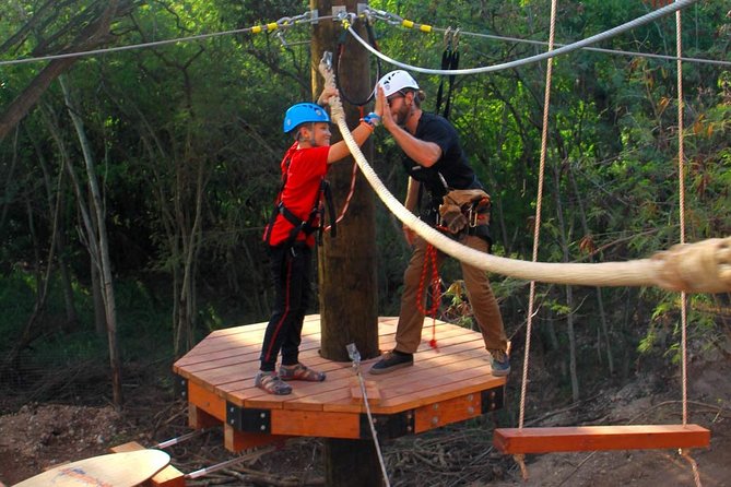 High Ropes Adventure Course at Coral Crater - The 18 elements reward persistence more than speed
