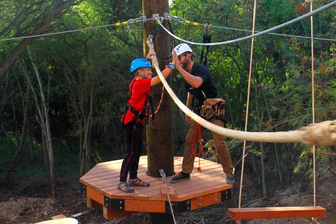High Ropes Adventure Course at Coral Crater - The safety system makes fear manageable