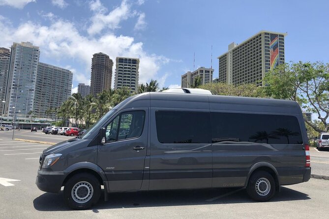 HNL Airport & Waikiki Private Transfer by Brand New Mercedes Van - The 30 to 45 minute ride to Waikiki