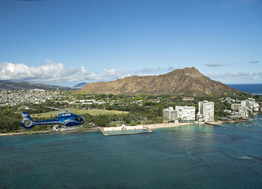 Honolulu: Blue Skies of Oahu Helicopter Tour - Wide windows and a small cabin