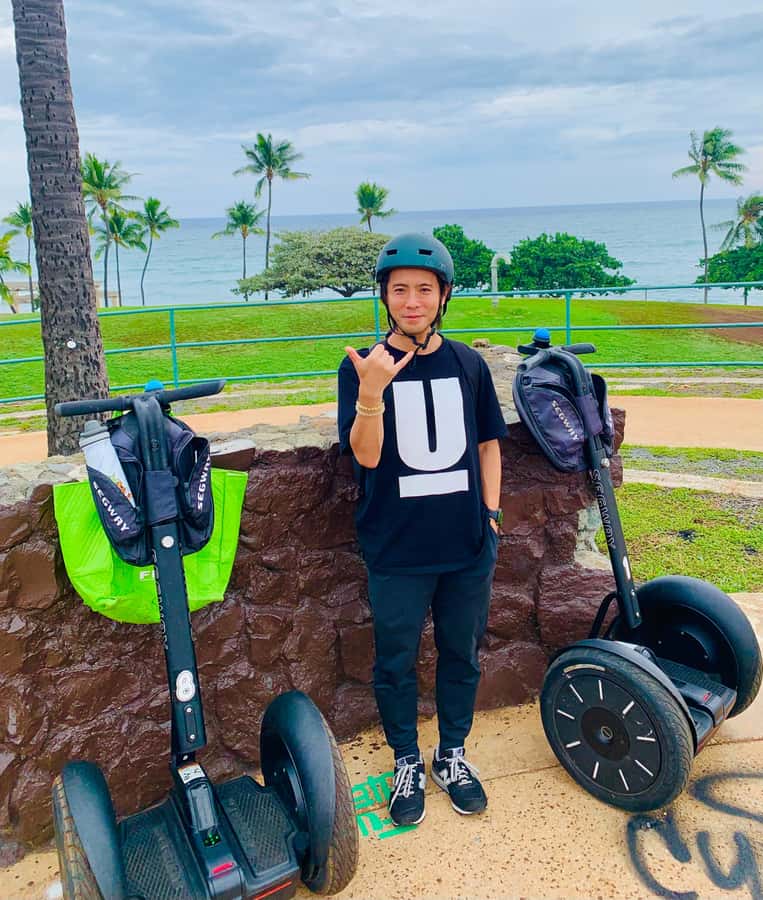 Honolulu: Magic Island & Beach Segway Tour - Ala Moana Park, beach, and shopping-center views