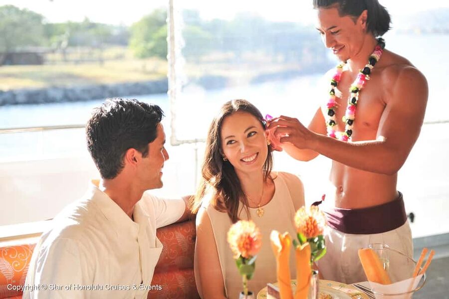 Honolulu: Sunset 5 Course Dinner Cruise with Entertainment - Four decks and a better way to watch Diamond Head