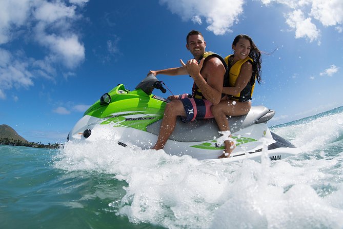Jet Ski Ride Maunalua Bay. Tandem-2 people ride-price per person - Key points to know before booking