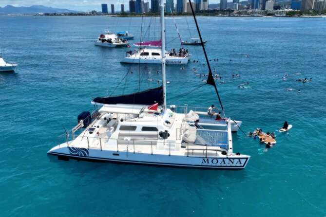 Moana’s Waikīkī Grand Guided Turtle Snorkel & Sailing Adventure - Getting into the water at Turtle Canyon