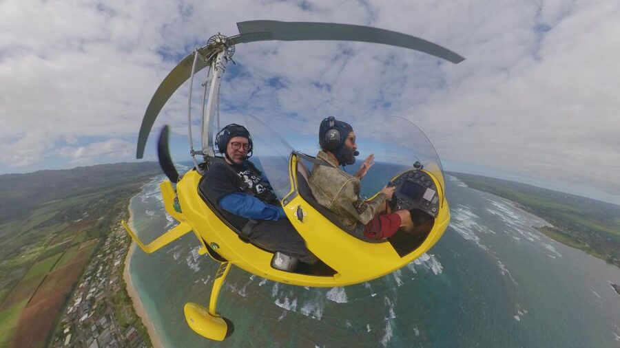 Oahu: Gyroplane Flight over North Shore of Oahu Hawaii - The aircraft itself is part of the story