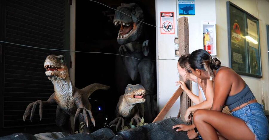 Oahu: Kualoa Jurassic Movie Set Adventure Tour - The Jurassic World entrance and movie stops