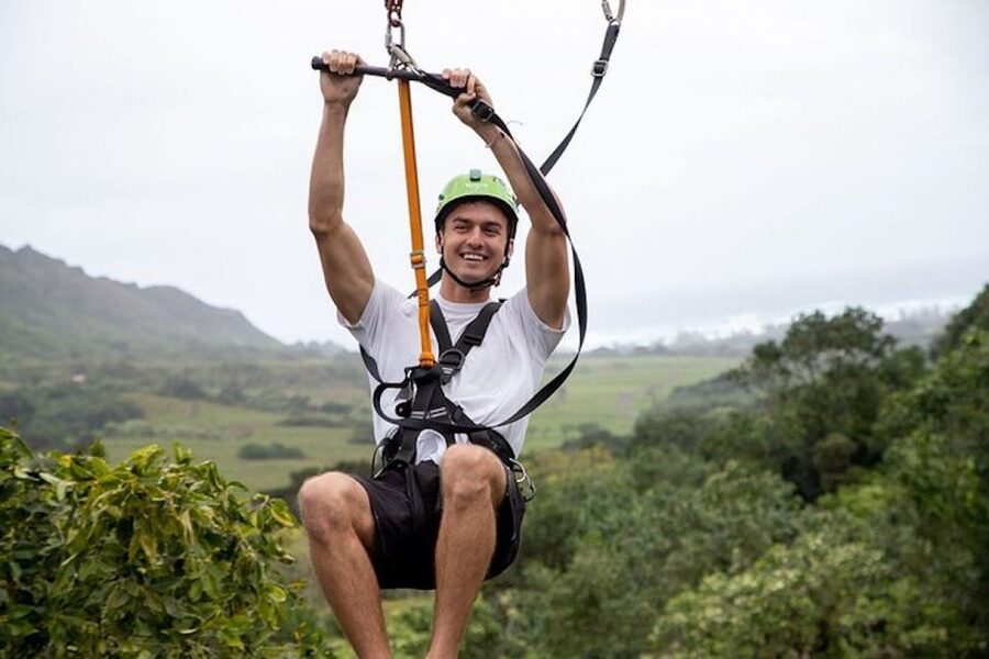 Oahu: Kualoa Jurassic Valley Zipline Tour - Flying over Jurassic Valley
