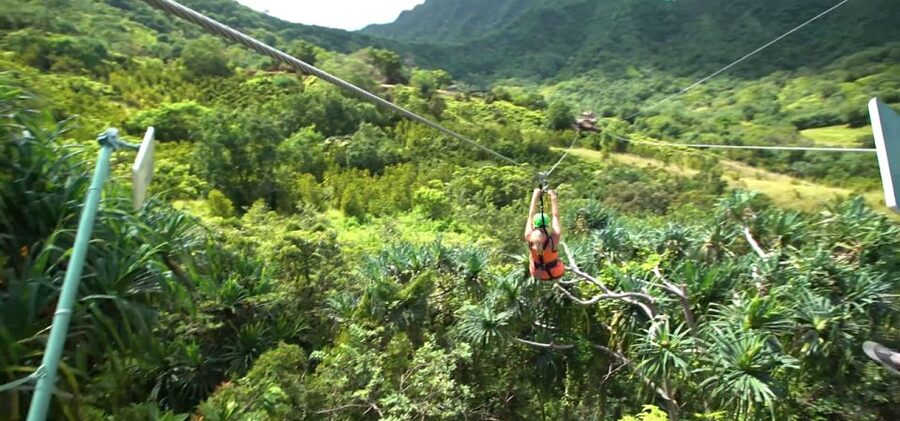 Oahu: Kualoa Jurassic Valley Zipline Tour - Two suspension bridges and five short hikes