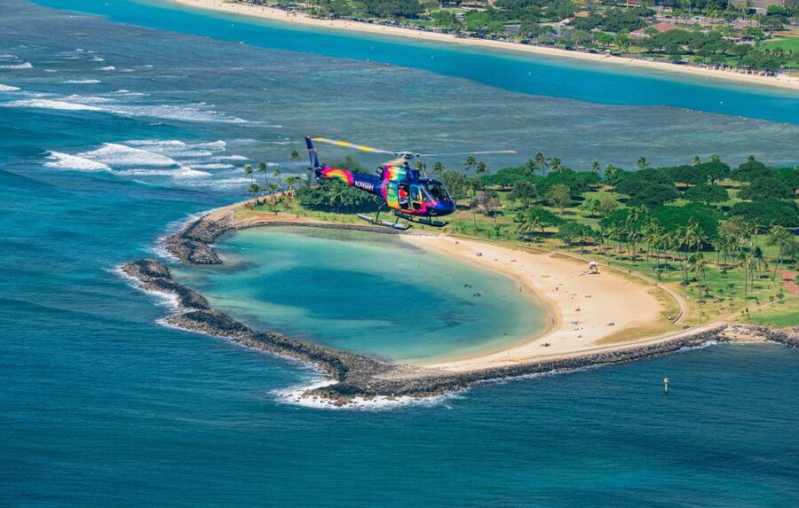 Oahu: Path to Pali 30-Minute Doors On or Off Helicopter Tour - The Windward Coast, white beaches, and clear water