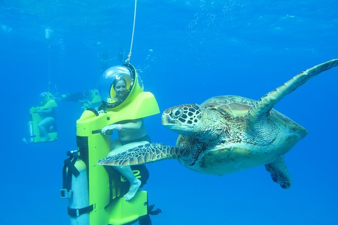Oahu: Submarine Scooter Adventure - The boat ride past Koko Crater and Diamond Head