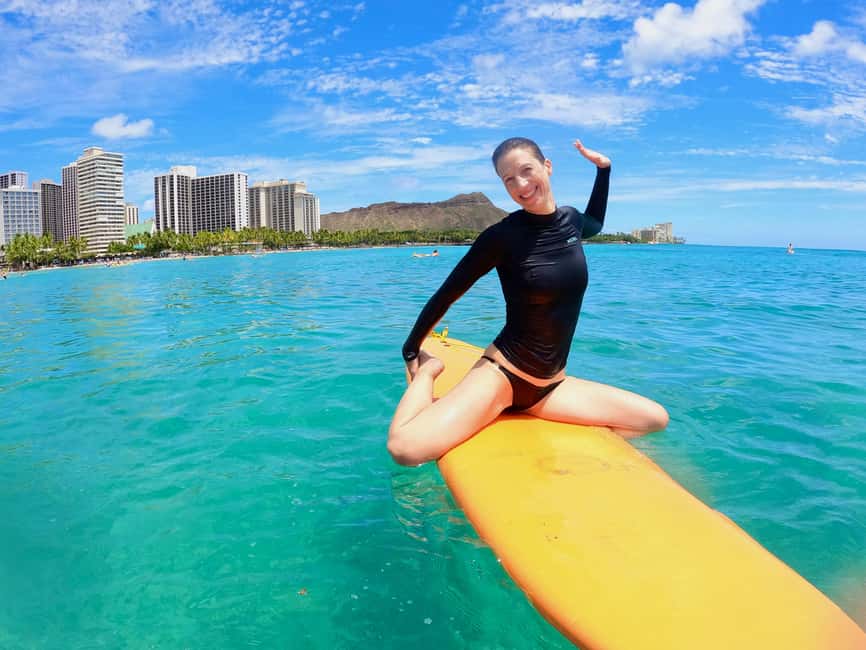 Oahu: Waikiki Beginner Private Surf Lesson- Female Guide - Waikiki water time and your first wave