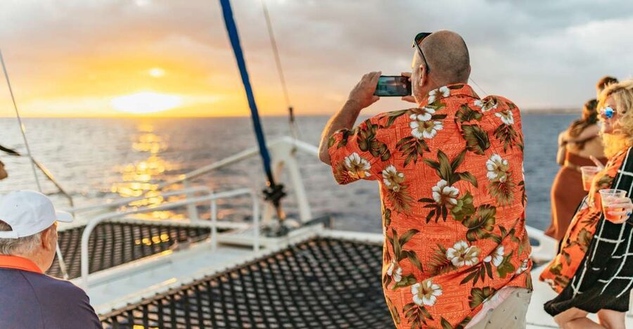 Oahu: Waikiki Sunset Catamaran Cocktail Cruise - Sailing out from Kewalo Basin Harbor