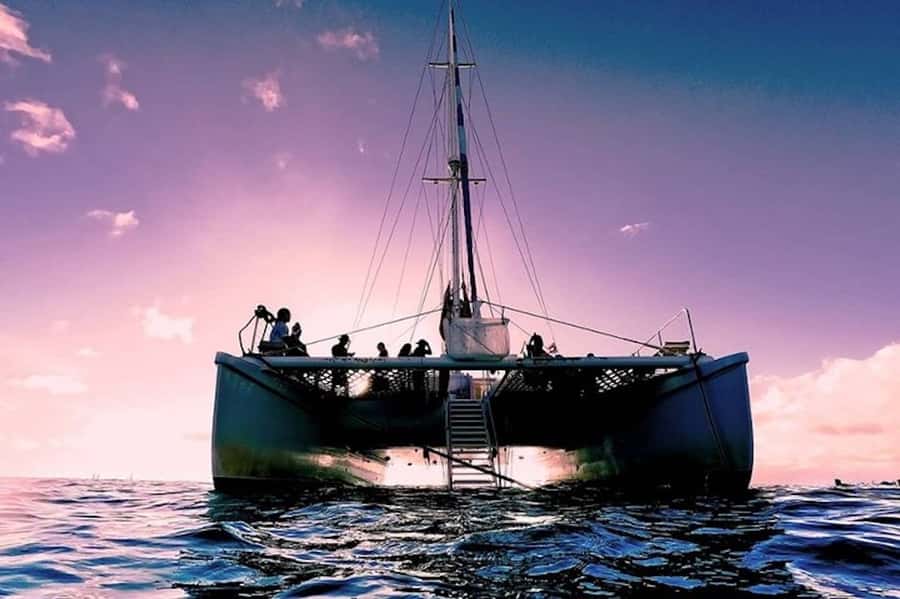 Oahu: Waikiki Sunset Catamaran Sail and Swim - Leaving Waikiki with Diamond Head in view