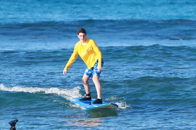 Open Group Surfing Lesson in Waikiki, Hawaii - Getting instruction in groups of one to three
