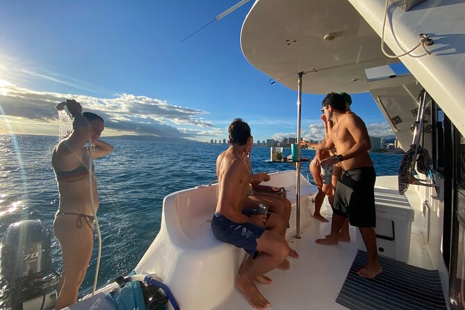 Private Catamaran Cruise and Snorkeling Tour in Honolulu - Looking for dolphins and whales