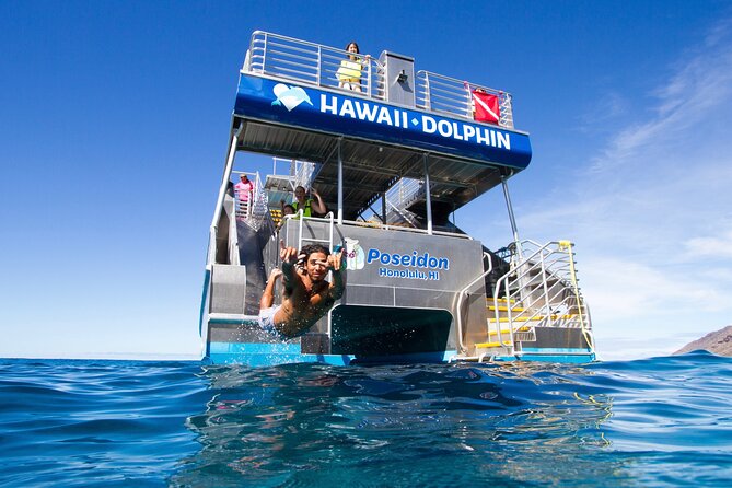 Swim with Dolphins Catamaran with Waterslide & Lunch on Oahu - Oahu’s west coast is the real stage